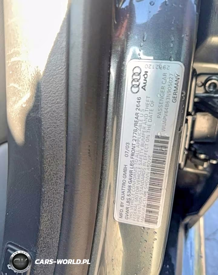 2003 Audi Rs6 VIN:WUAPV64B63N905027 - 12