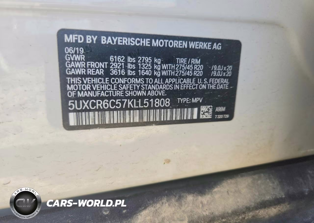 2019 BMW X5 xDrive40I VIN:5UXCR6C57KLL51808 - 12
