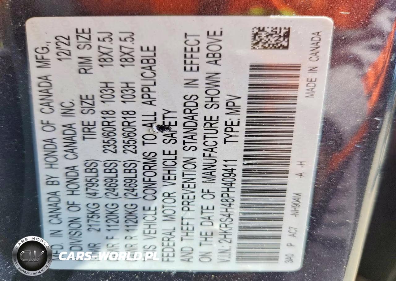 2023 Honda Cr-V Ex VIN:2HKRS4H48PH409411 - 13