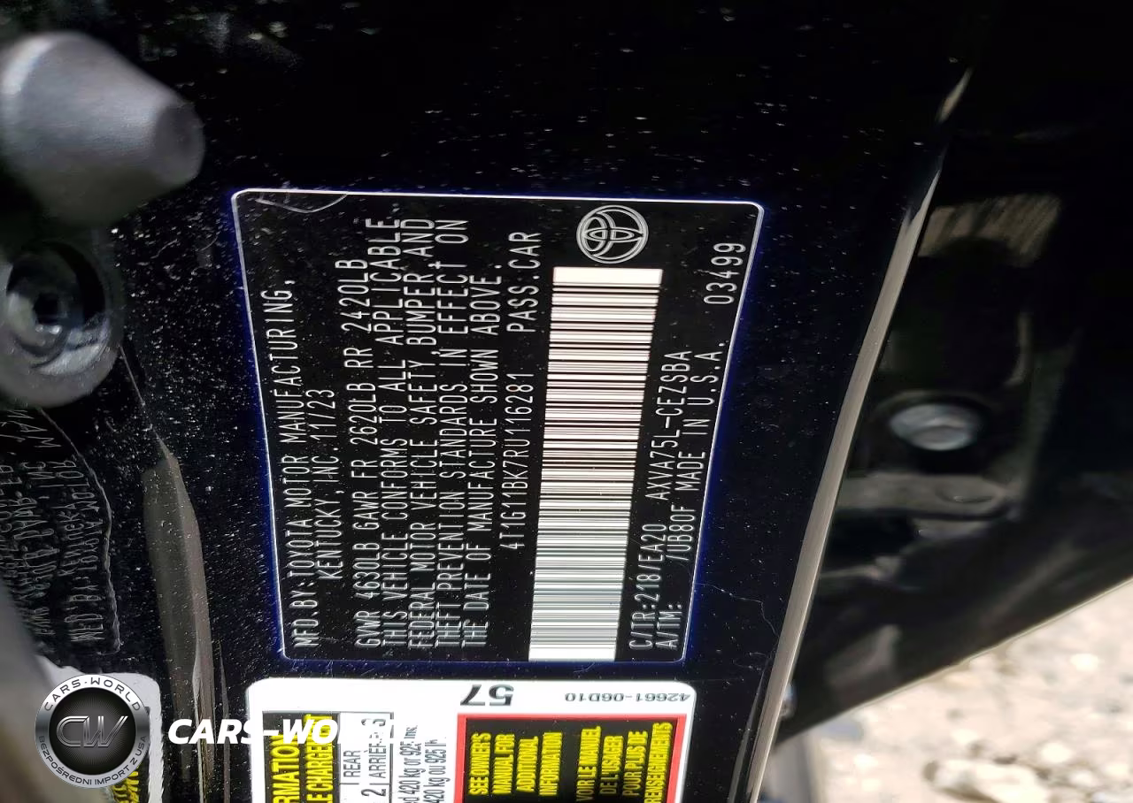 2024 Toyota Camry Se VIN:4T1G11BK7RU116281 - 12