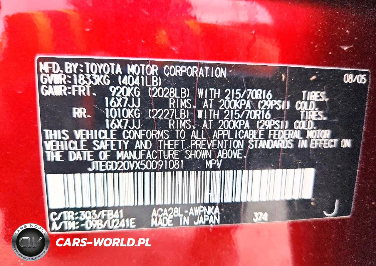 2005 Toyota Rav4 Base VIN:JTEGD20VX50091081 - 12