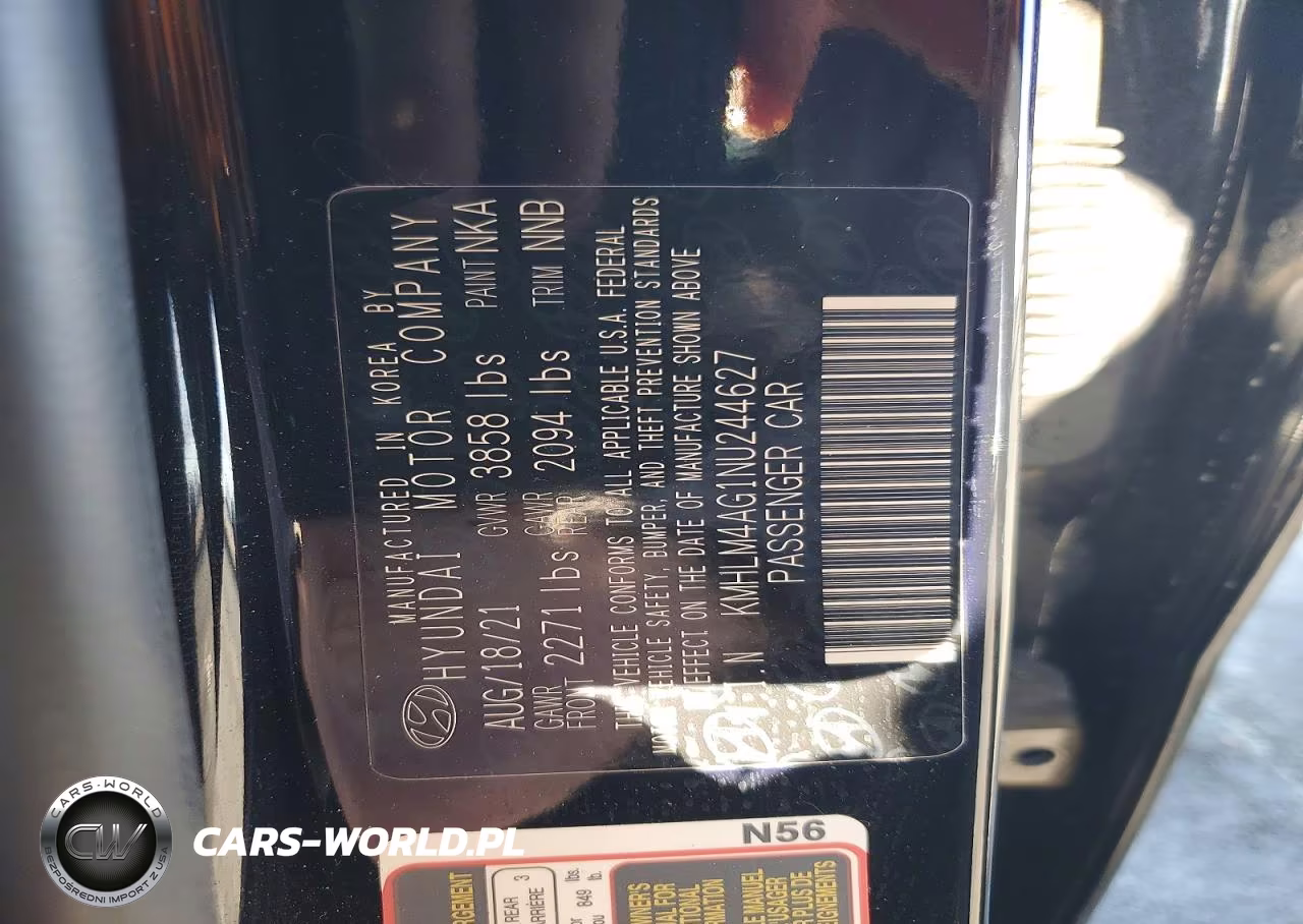 2022 Hyundai Elantra Sel VIN:KMHLM4AG1NU244627 - 12