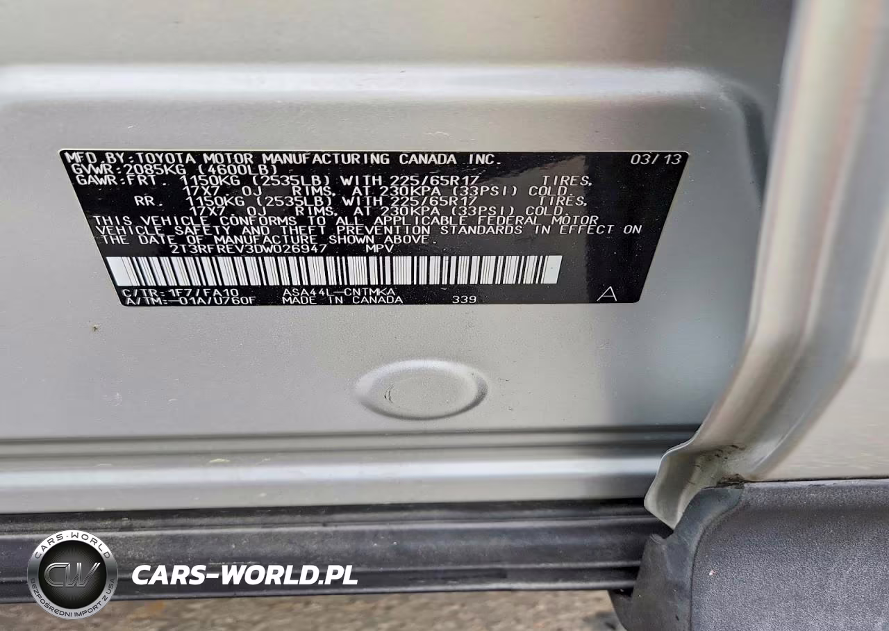 2013 Toyota Rav4 Xle VIN:2T3RFREV3DW026947 - 13
