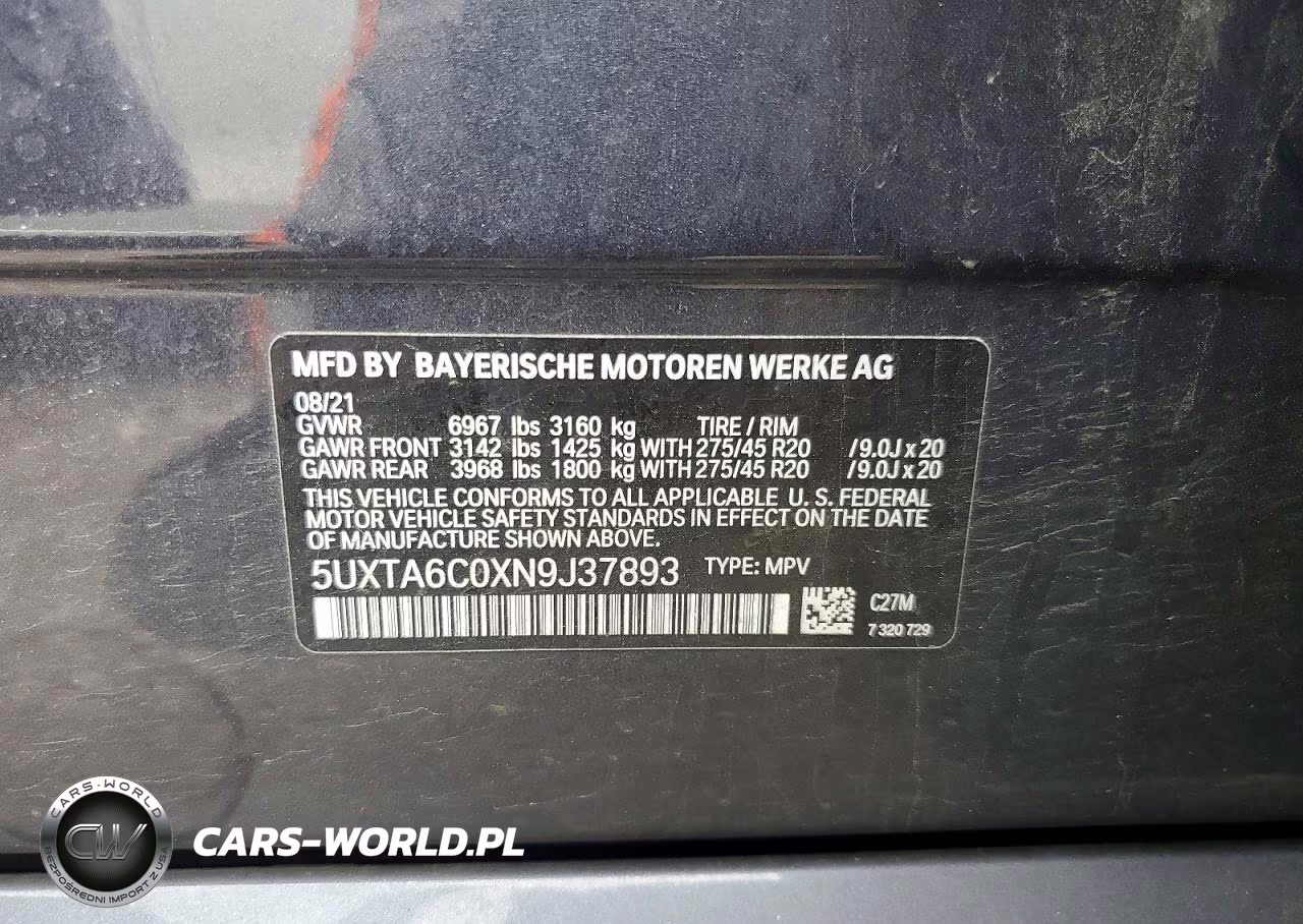 2022 BMW X5 xDrive45E VIN:5UXTA6C0XN9J37893 - 13