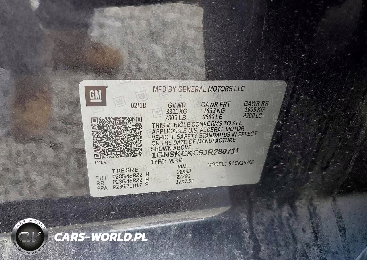2018 Chevrolet Tahoe K1500 Premier VIN:1GNSKCKC5JR280711 - 13
