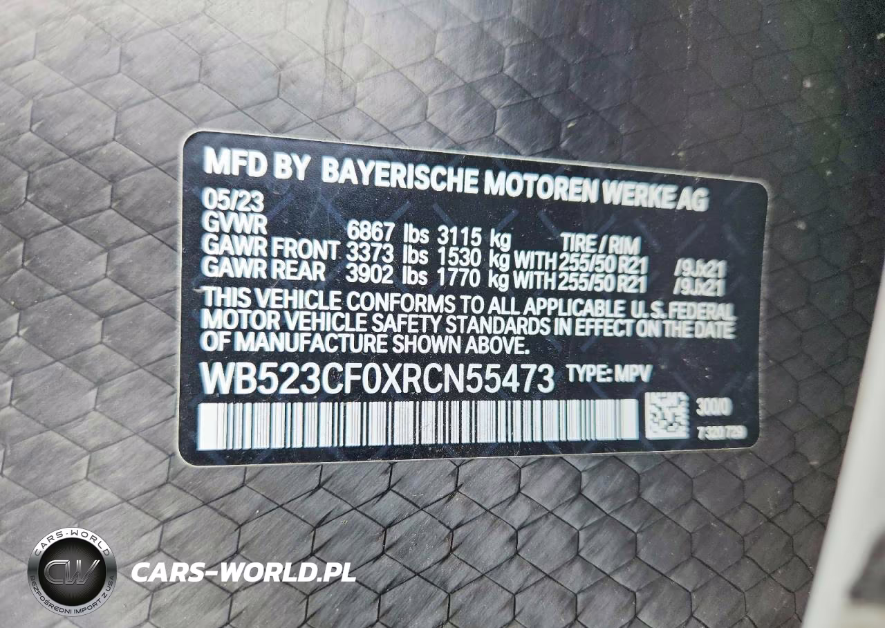 2024 BMW Ix xDrive50 VIN:WB523CF0XRCN55473 - 13