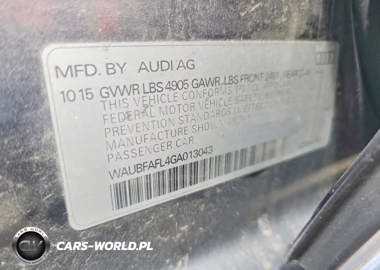 2016 Audi A4 Premium S-Line VIN:WAUBFAFL4GA013043 - 12