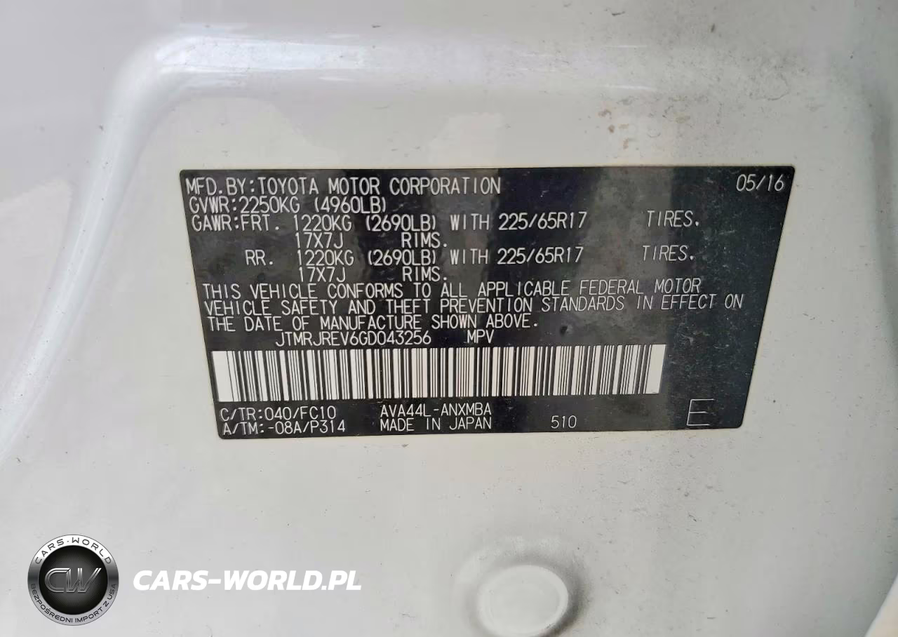 2016 Toyota Rav4 Hv Xle VIN:JTMRJREV6GD043256 - 13