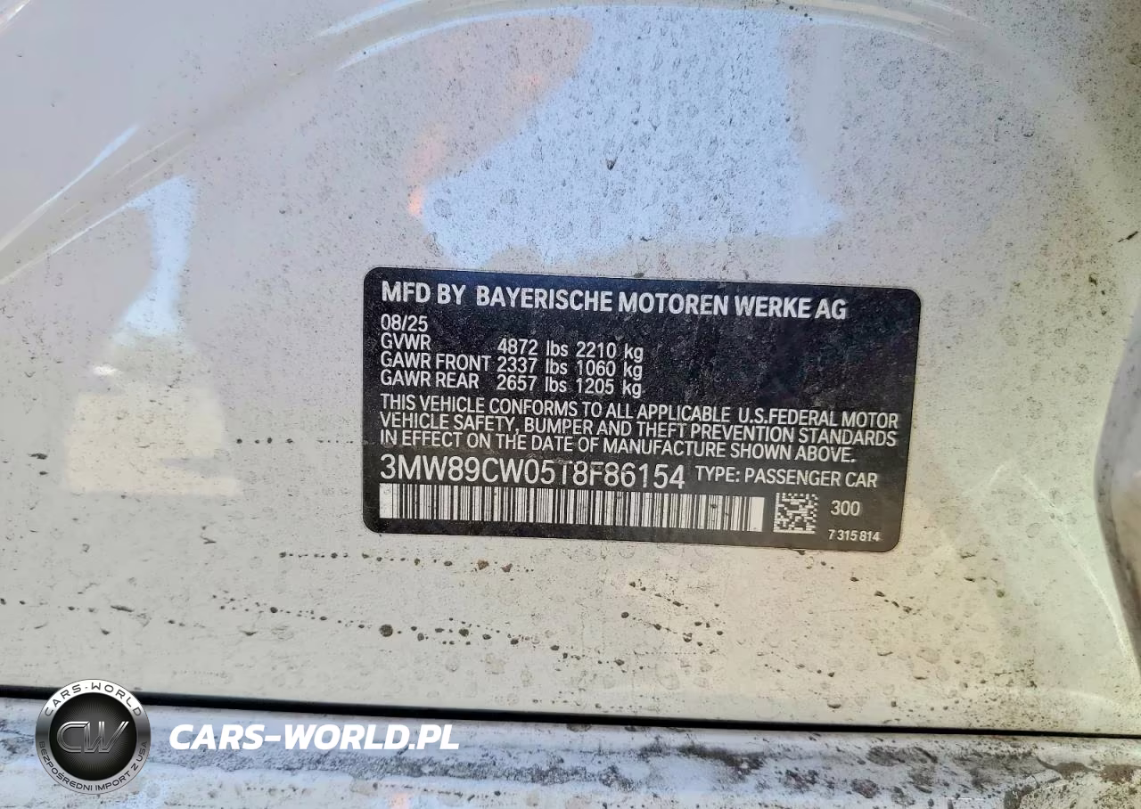 2026 BMW 330Xi VIN:3MW89CW05T8F86154 - 13