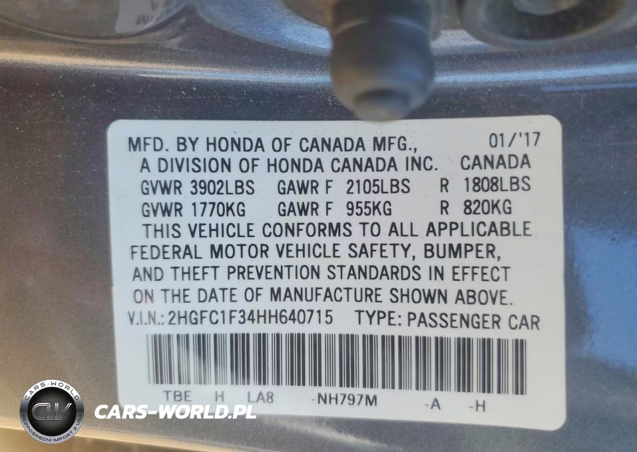 2017 Honda Civic Ex VIN:2HGFC1F34HH640715 - 12