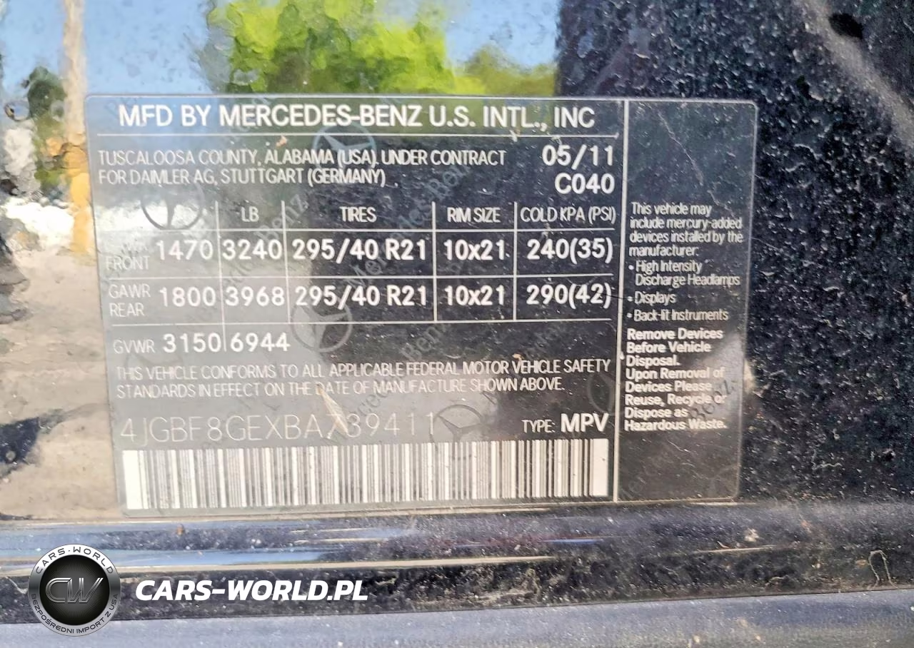 2011 Mercedes-Benz Gl 550 4Matic VIN:4JGBF8GEXBA739411 - 13