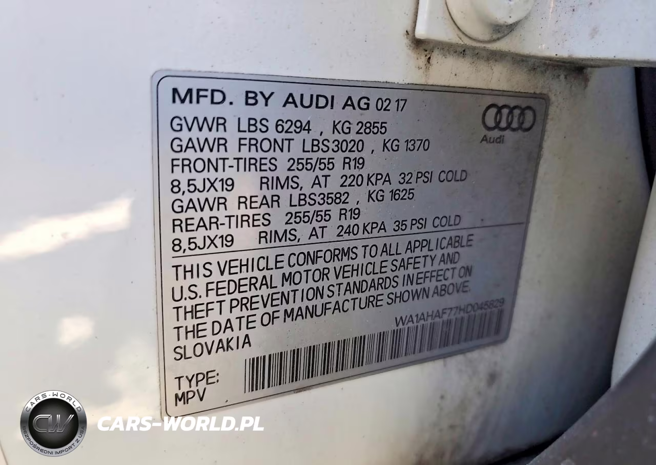 2017 Audi Q7 Premium VIN:WA1AHAF77HD045829 - 13