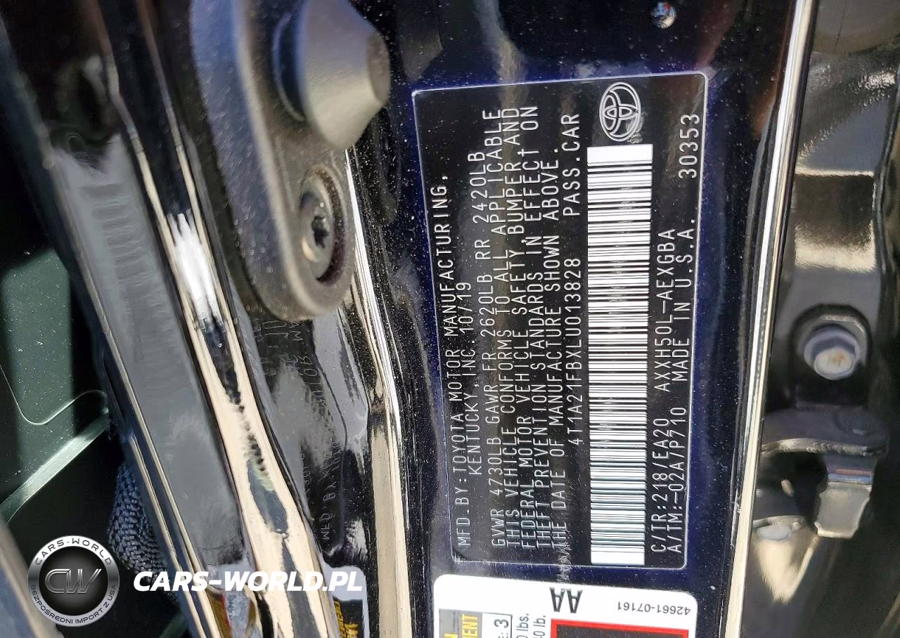 2020 Toyota Avalon Xle VIN:4T1A21FBXLU013828 - 13