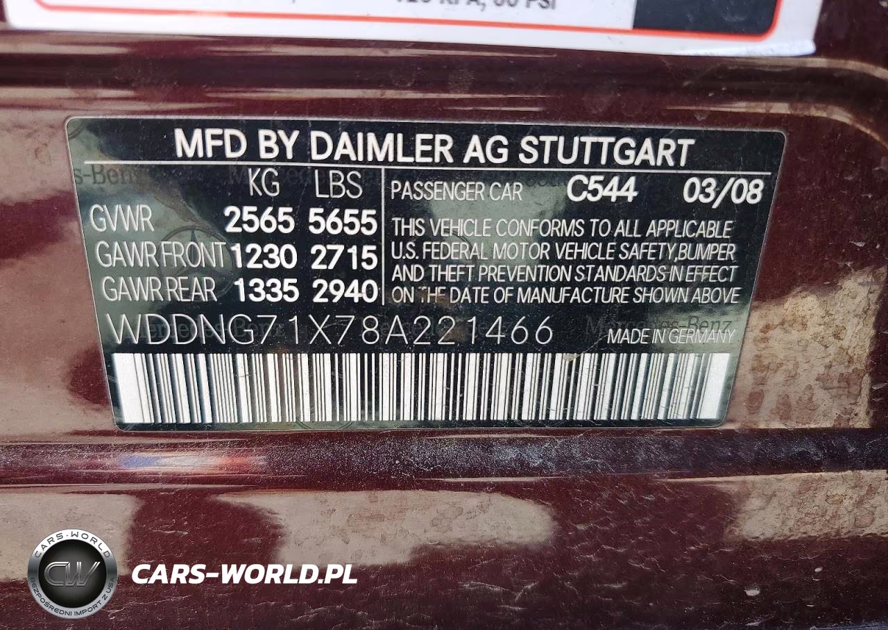2008 Mercedes-Benz S 550 VIN:WDDNG71X78A221466 - 12