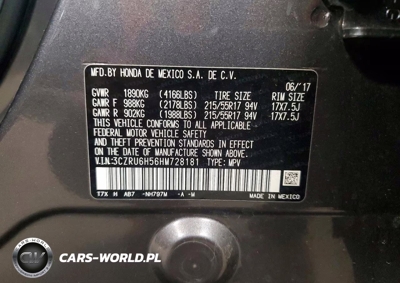 2017 Honda Hr-V Ex VIN:3CZRU6H56HM728181 - 13