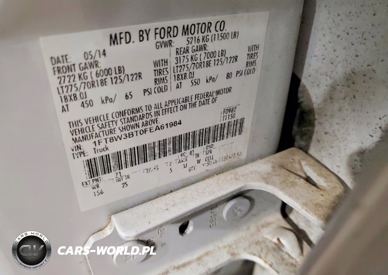 2015 Ford F350 Super Duty VIN:1FT8W3BT0FEA61984 - 12