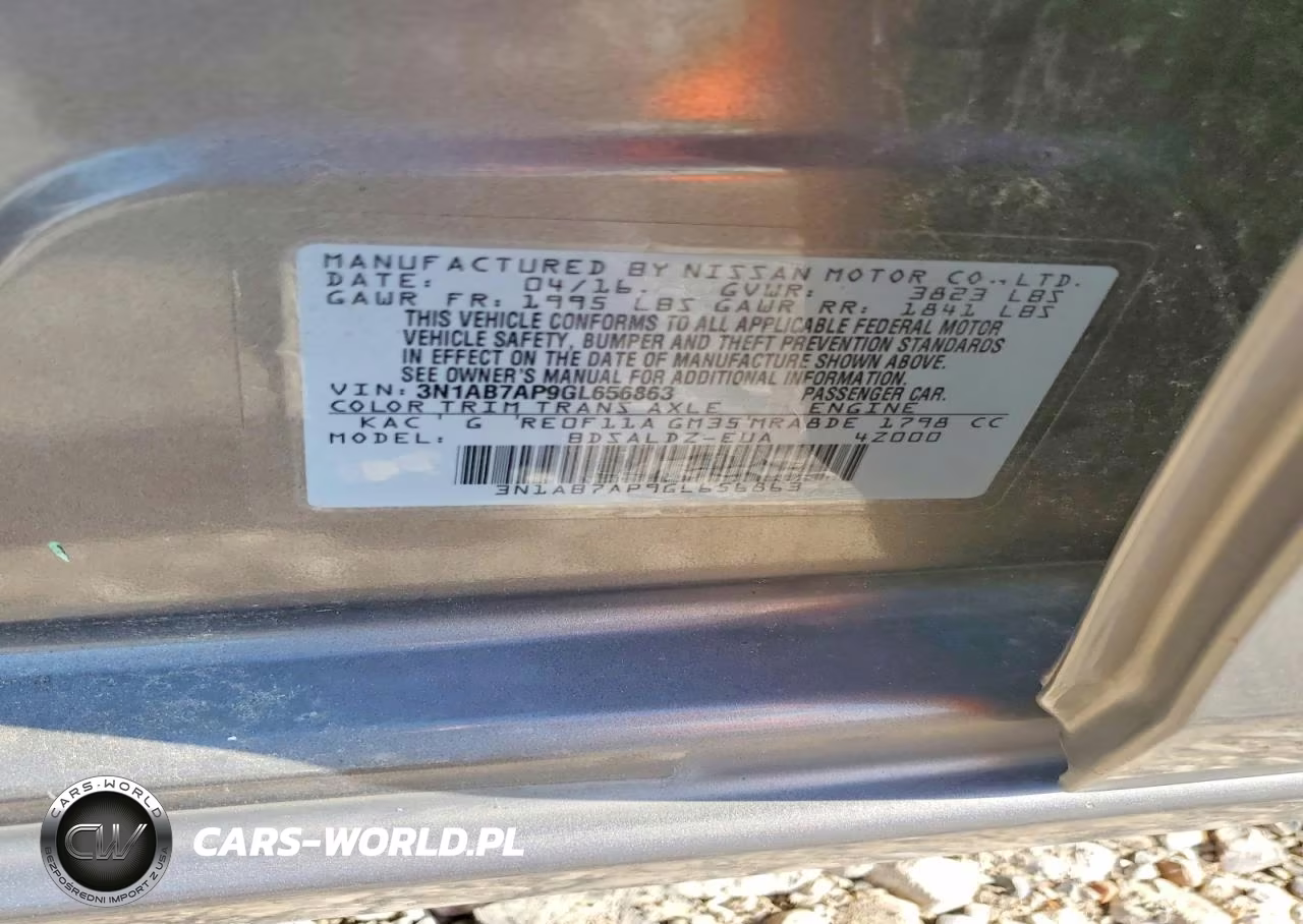 2016 Nissan Sentra Sv VIN:3N1AB7AP9GL656863 - 12