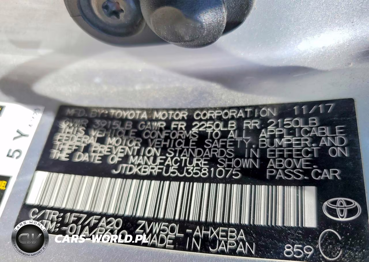 2018 Toyota Prius Two VIN:JTDKBRFU5J3581075 - 12