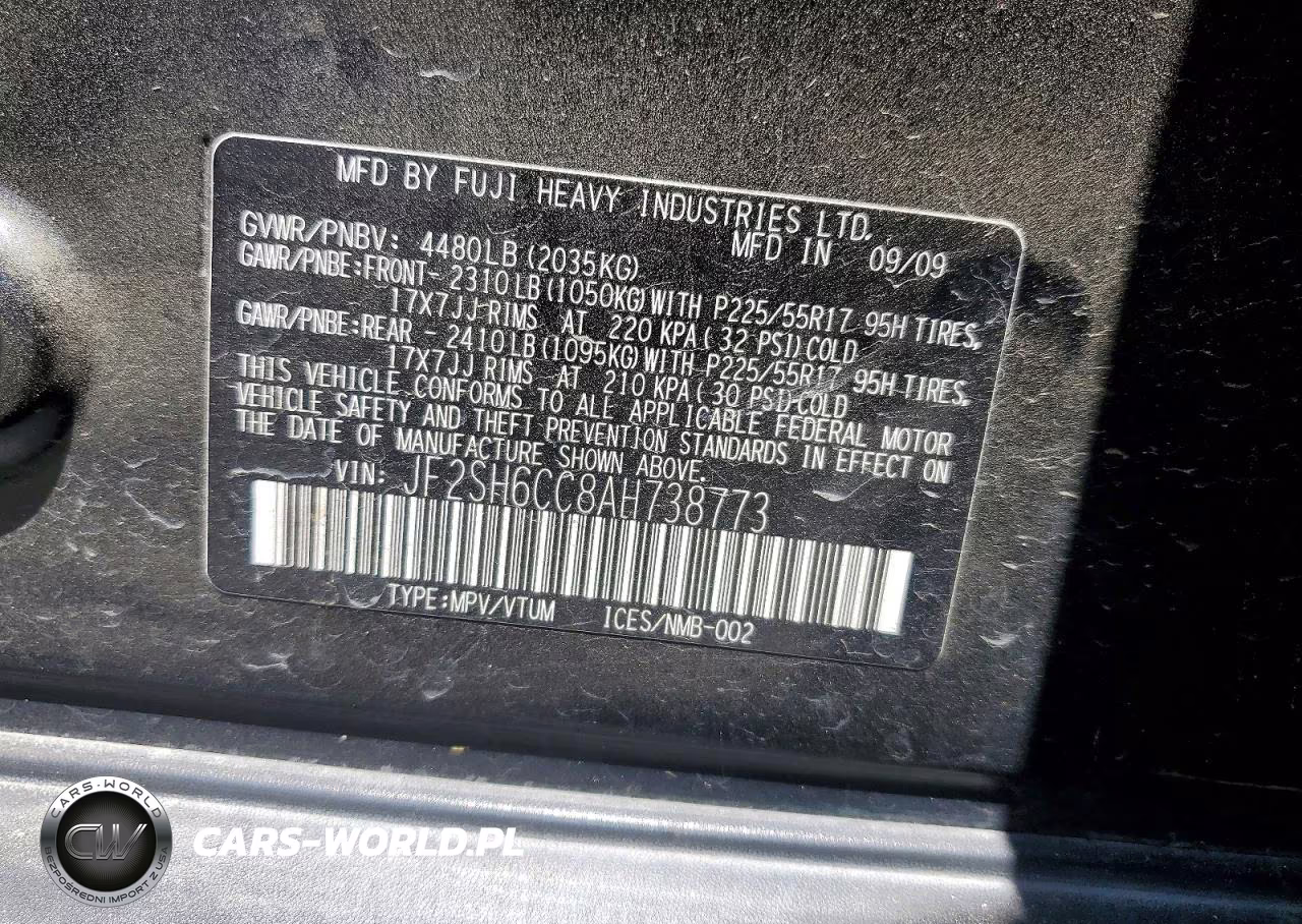 2010 Subaru Forester 2.5X Premium VIN:JF2SH6CC8AH738773 - 13