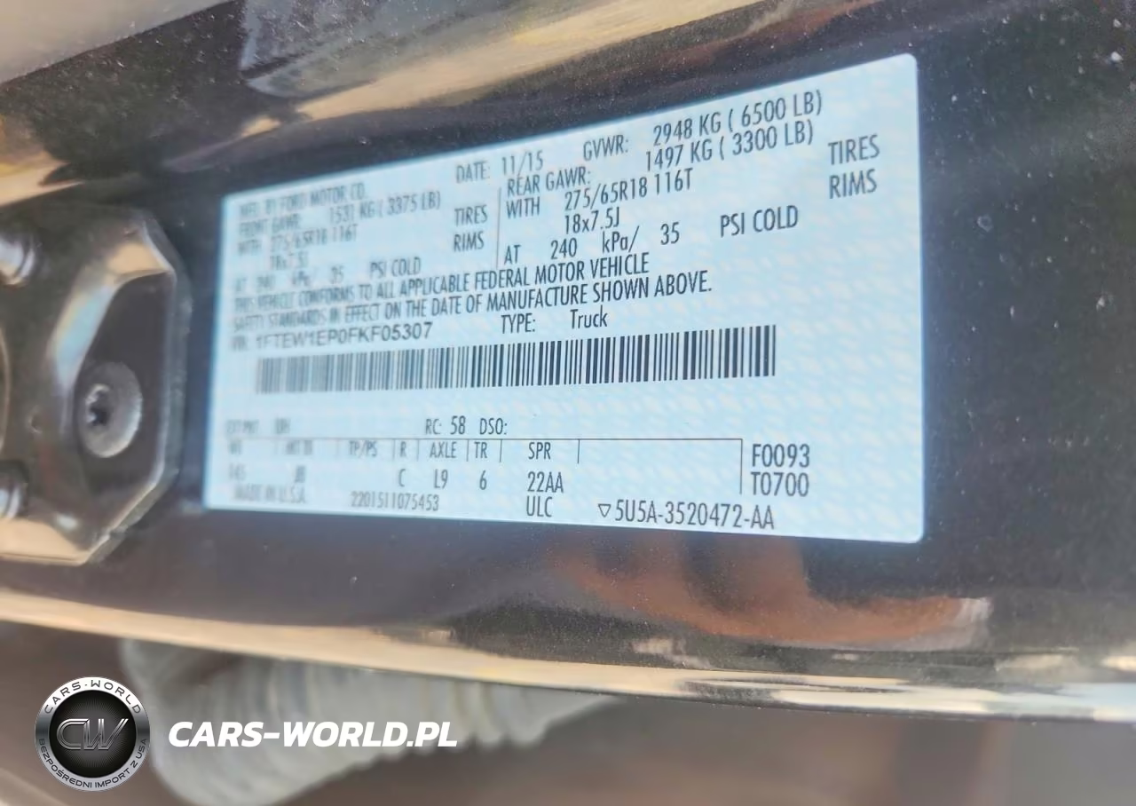 2015 Ford F150 Supercrew VIN:1FTEW1EP0FKF05307 - 12