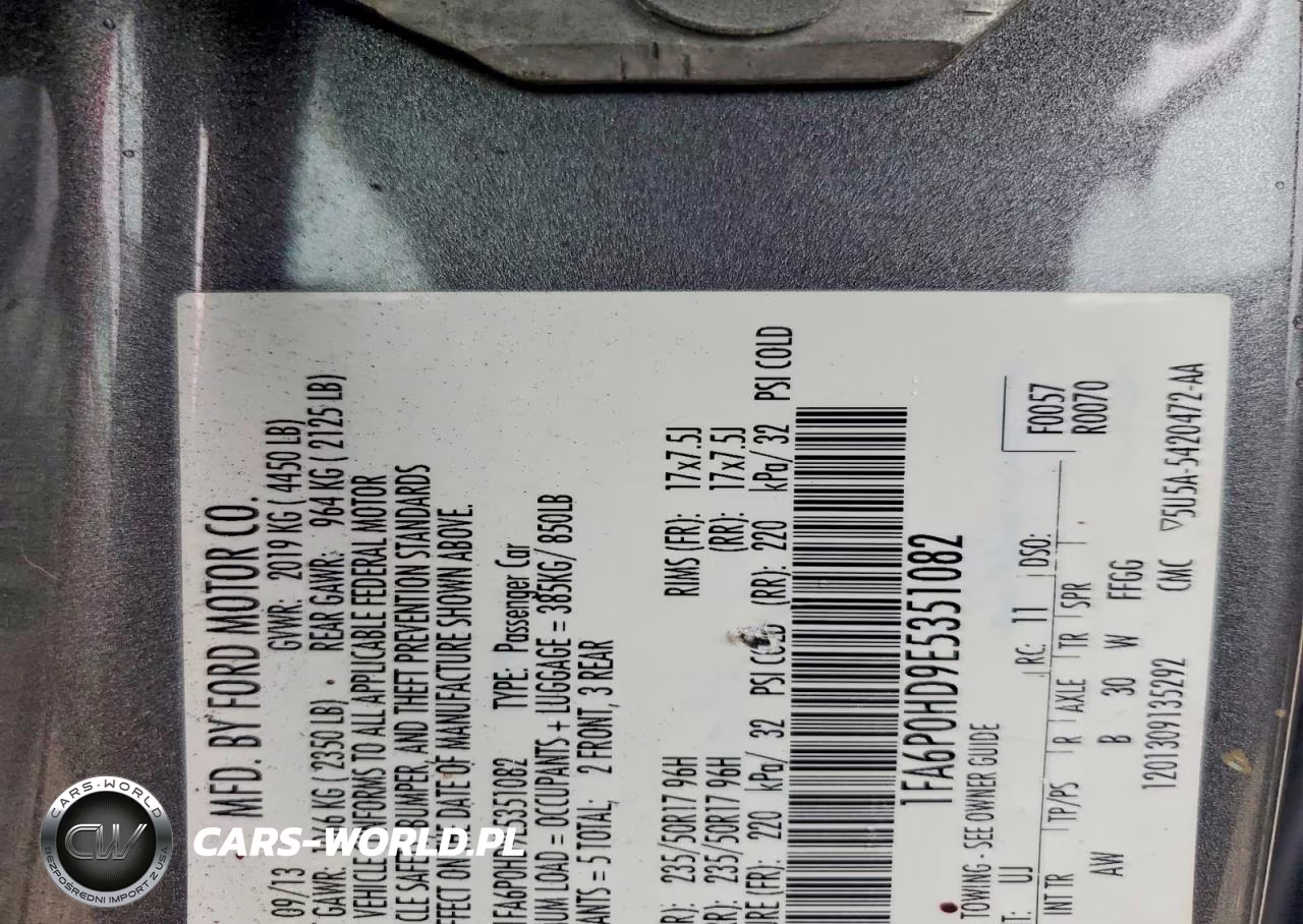 2014 Ford Fusion Se VIN:1FA6P0HD9E5351082 - 12