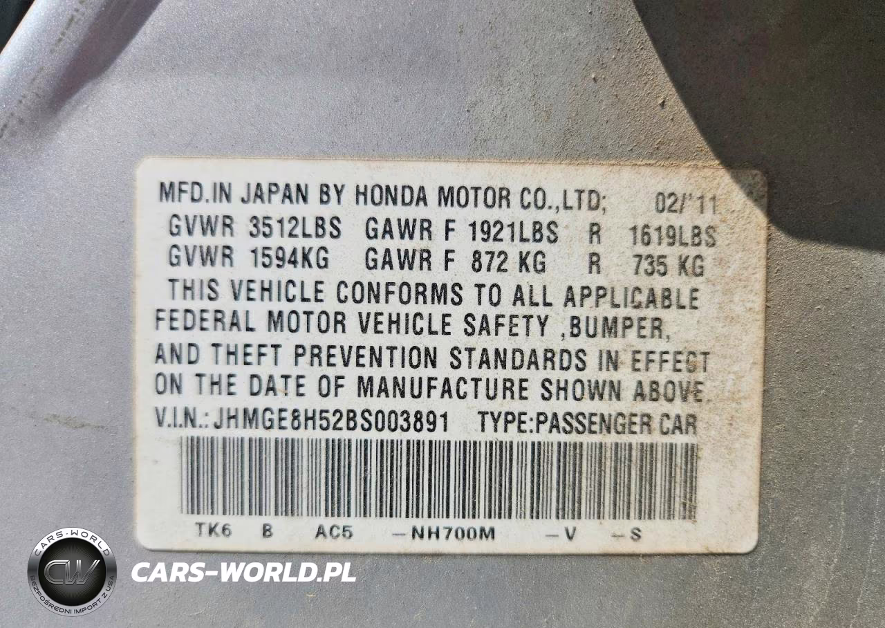 2011 Honda Fit Sport VIN:JHMGE8H52BS003891 - 13