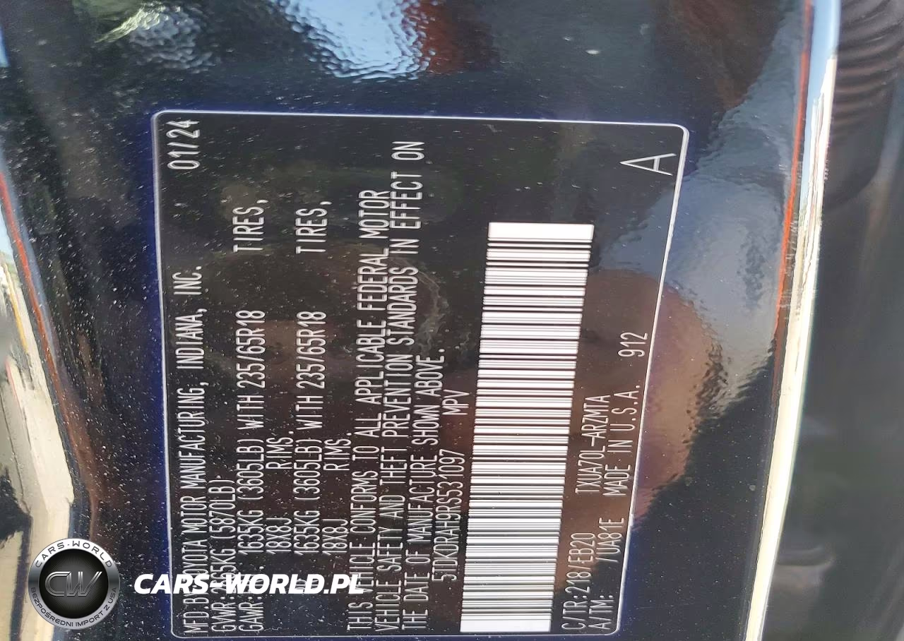 2024 Toyota Highlander Xle VIN:5TDKDRAH9RS531097 - 13