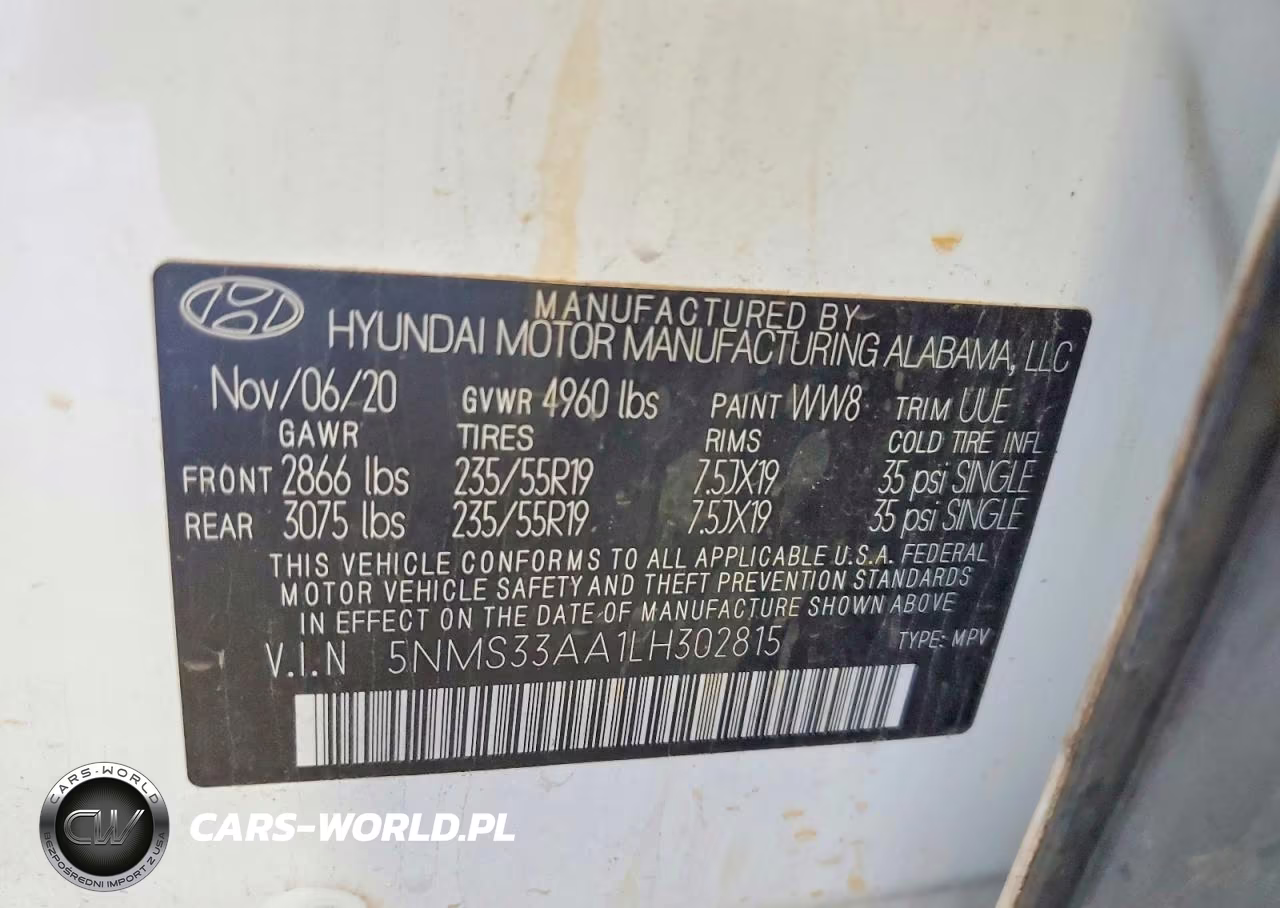 2020 Hyundai Santa Fe Sel 2.0T VIN:5NMS33AA1LH302815 - 13