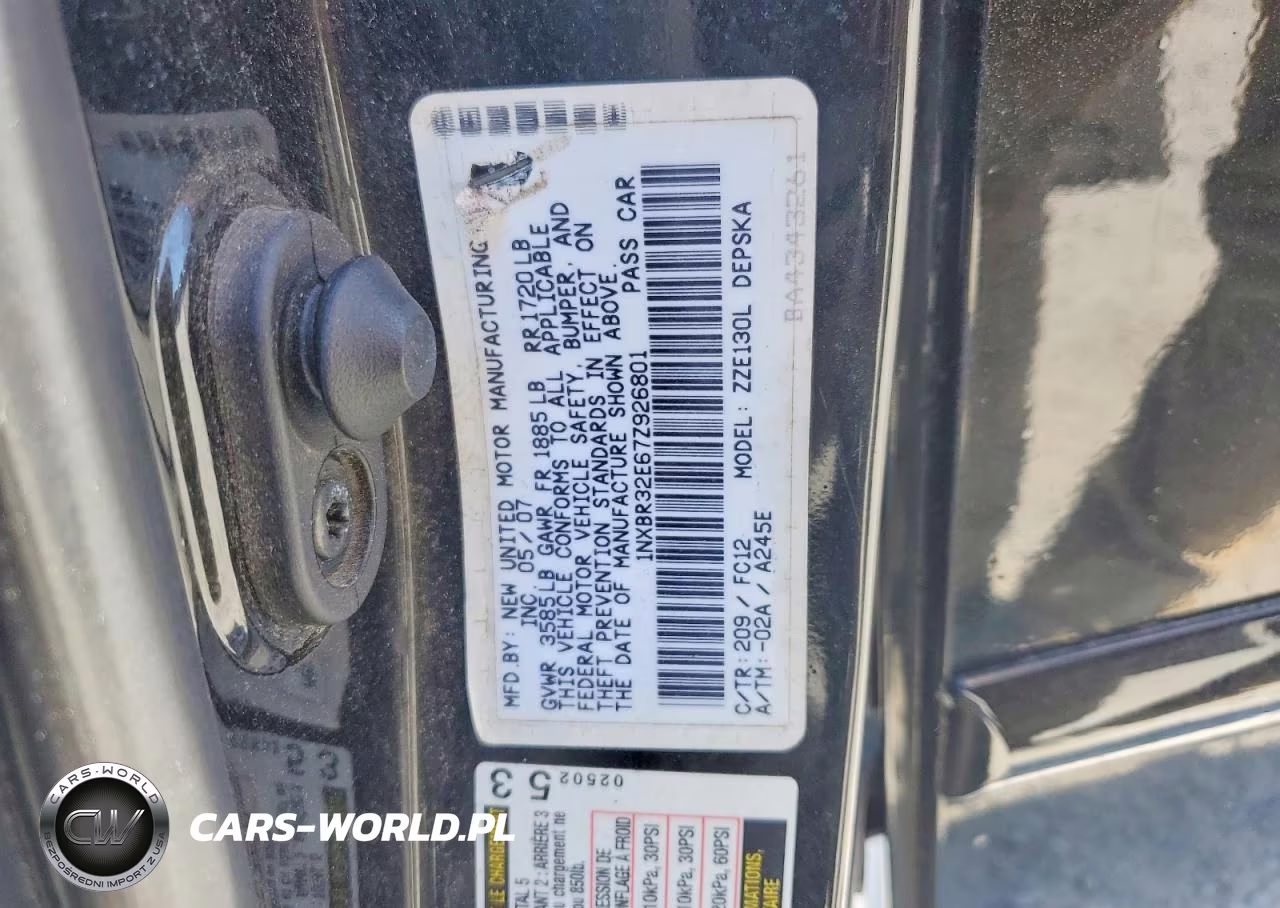 2007 Toyota Corolla S VIN:1NXBR32E67Z926801 - 13