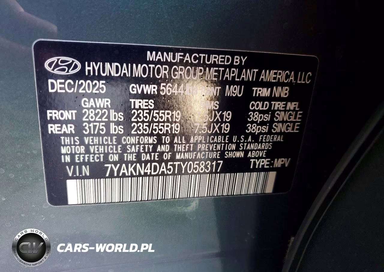 2026 Hyundai Ioniq 5 Sel VIN:7YAKN4DA5TY058317 - 12