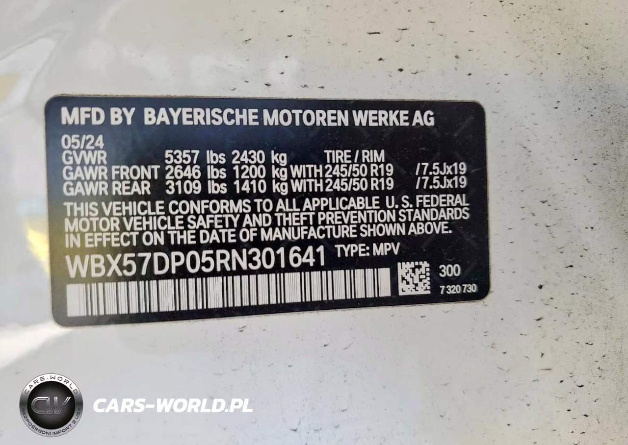 2024 BMW X3 xDrive30I VIN:WBX57DP05RN301641 - 13