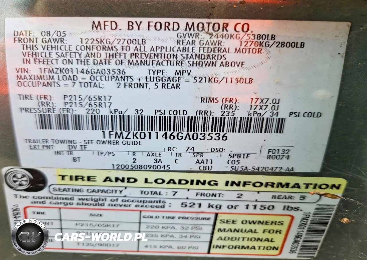 2006 Ford Freestyle Se VIN:1FMZK01146GA03536 - 13