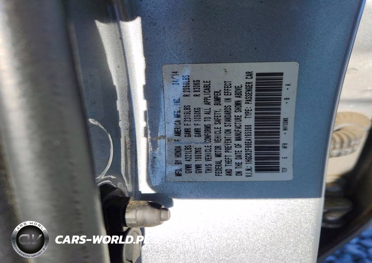 2014 Honda Accord Exl VIN:1HGCR2F86EA195066 - 13