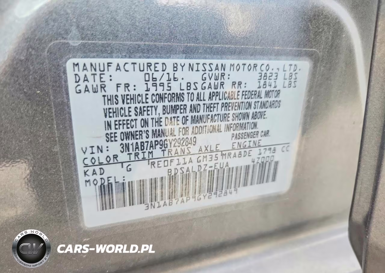 2016 Nissan Sentra Sv VIN:3N1AB7AP9GY292849 - 13