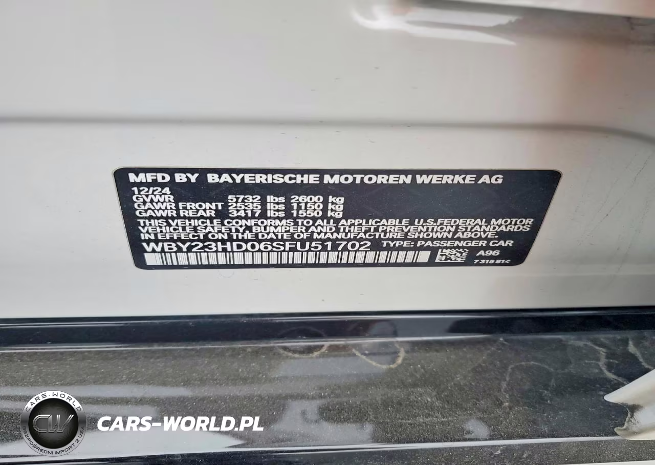 2025 BMW I4 Edrive 40 VIN:WBY23HD06SFU51702 - 12