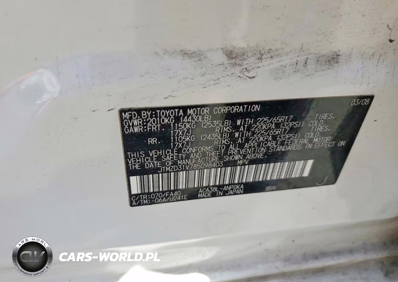 2008 Toyota Rav4 Limited VIN:JTMZD31V785098403 - 13