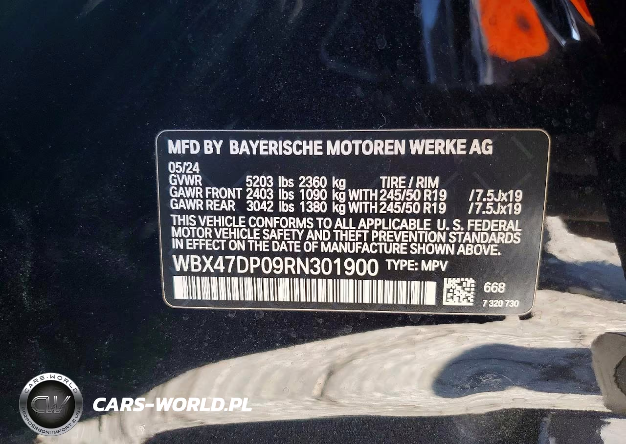 2024 BMW X3 Sdrive30I VIN:WBX47DP09RN301900 - 13
