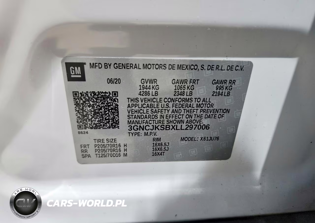 2020 Chevrolet Trax Ls VIN:3GNCJKSBXLL297006 - 13