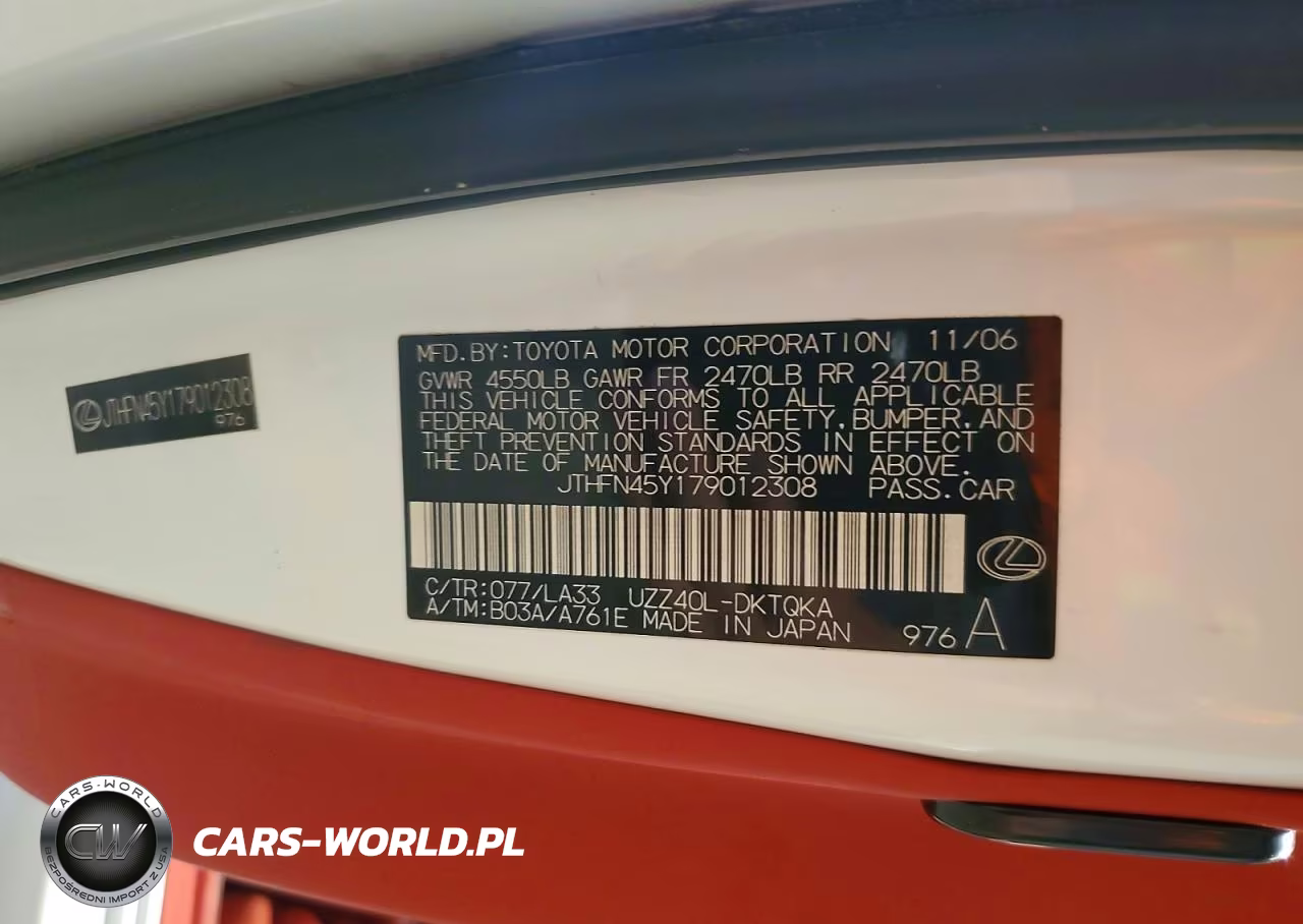 2007 Lexus Sc 430 VIN:JTHFN45Y179012308 - 12