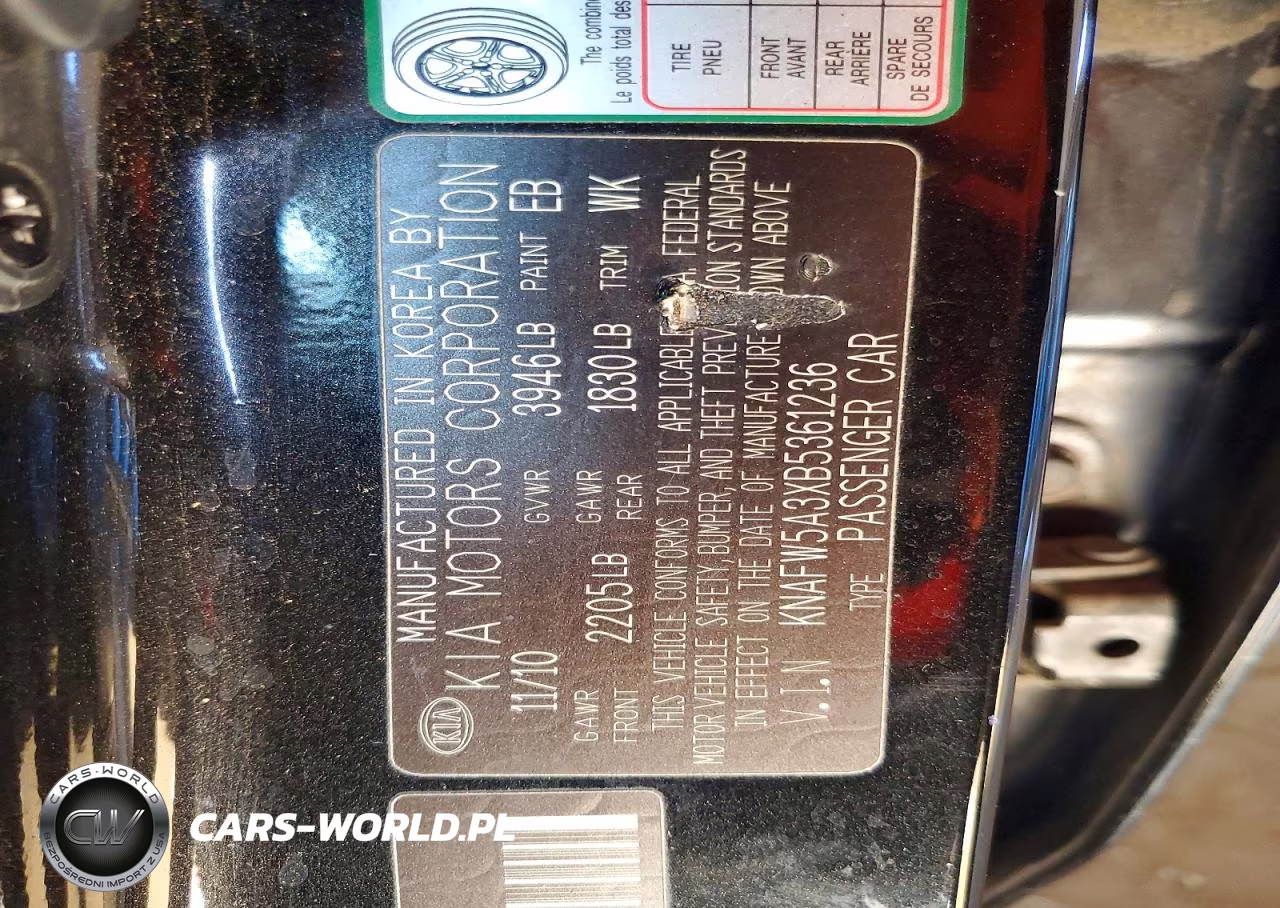 2011 Kia Forte VIN:KNAFW5A3XB5361236 - 12