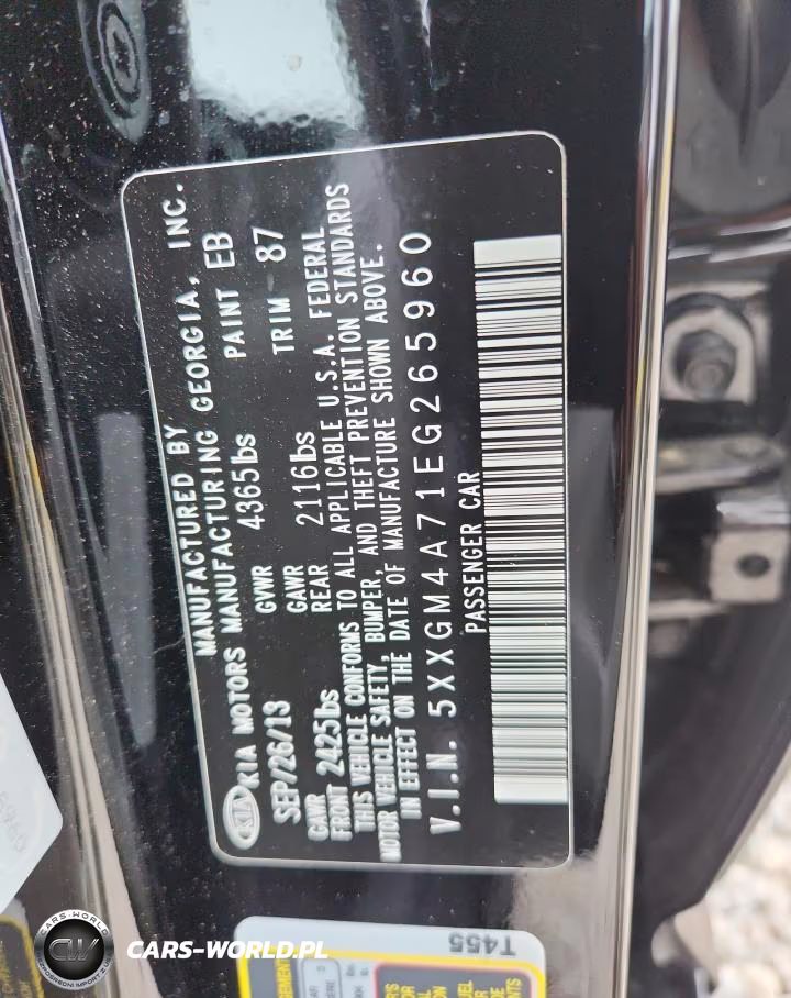 2014 Kia Optima Lx VIN:5XXGM4A71EG265960 - 12
