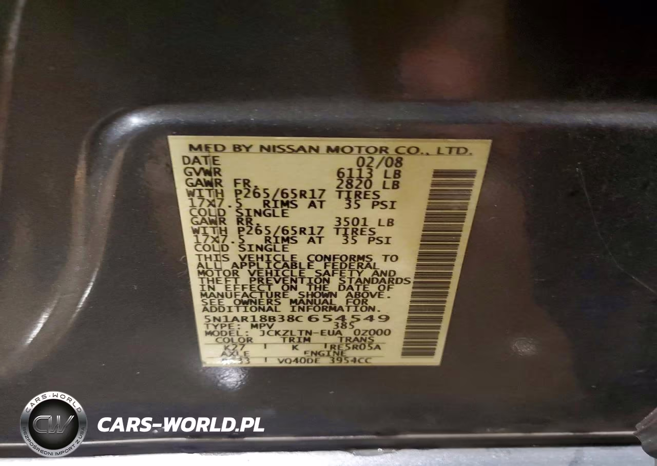 2008 Nissan Pathfinder S VIN:5N1AR18B38C654549 - 14