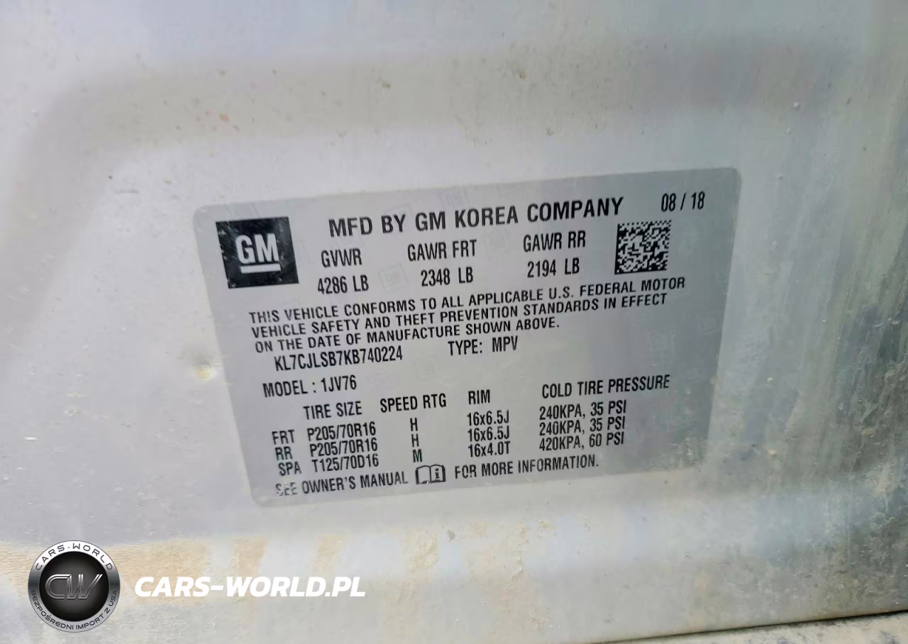 2019 Chevrolet Trax 1Lt VIN:KL7CJLSB7KB740224 - 13