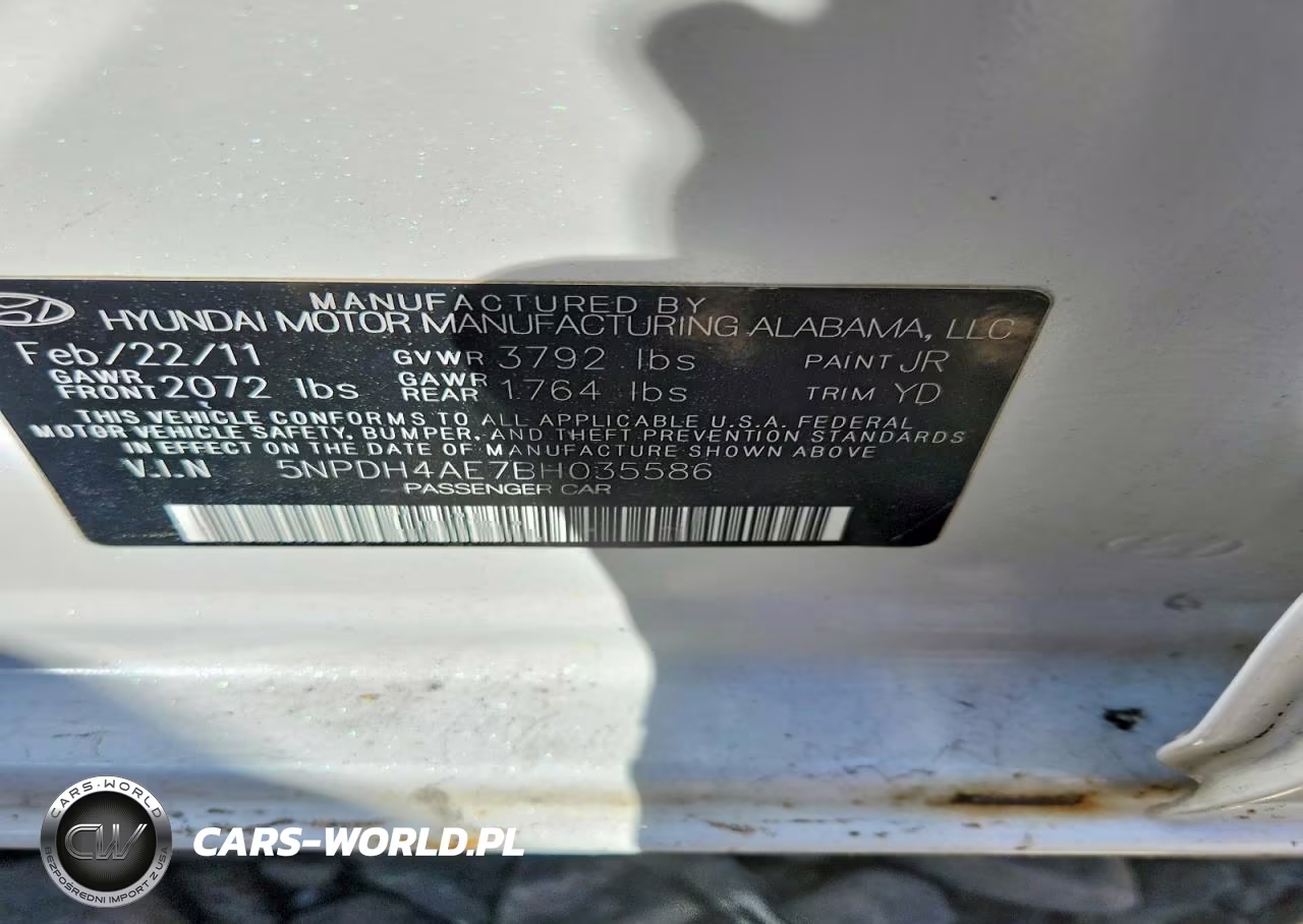 2011 Hyundai Elantra Gls VIN:5NPDH4AE7BH035586 - 13