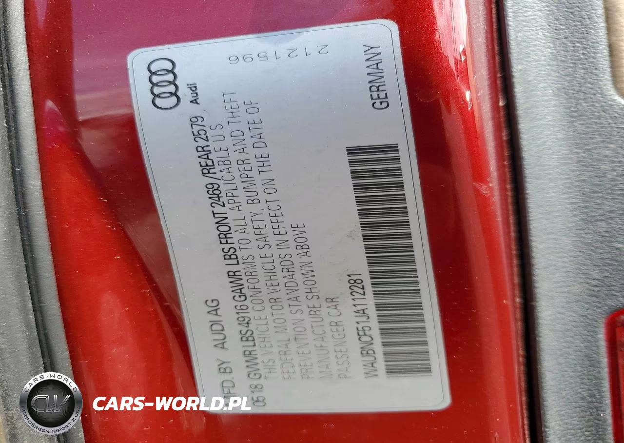 2018 Audi A5 Premium Plus VIN:WAUBNCF51JA112281 - 12