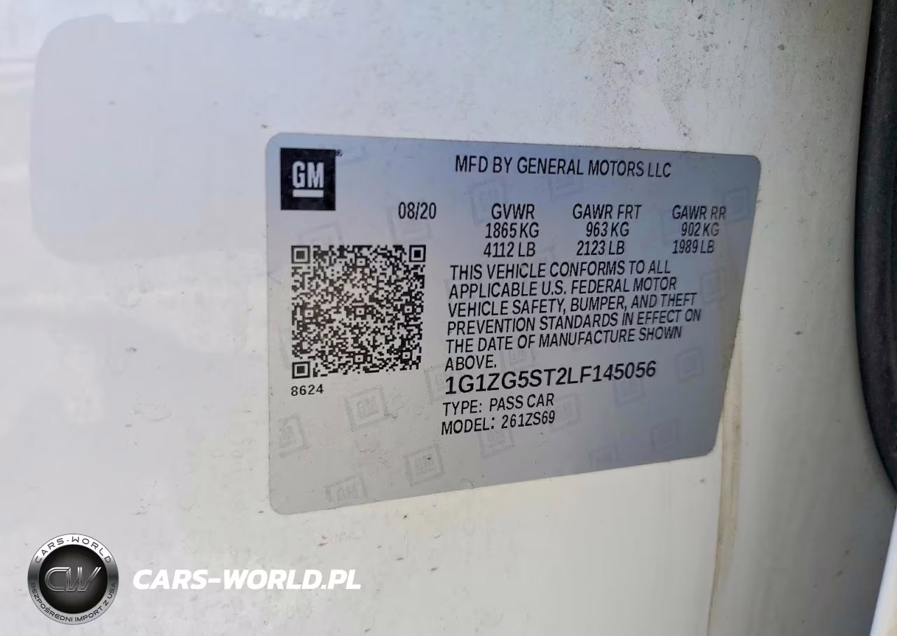 2020 Chevrolet Malibu Rs VIN:1G1ZG5ST2LF145056 - 12