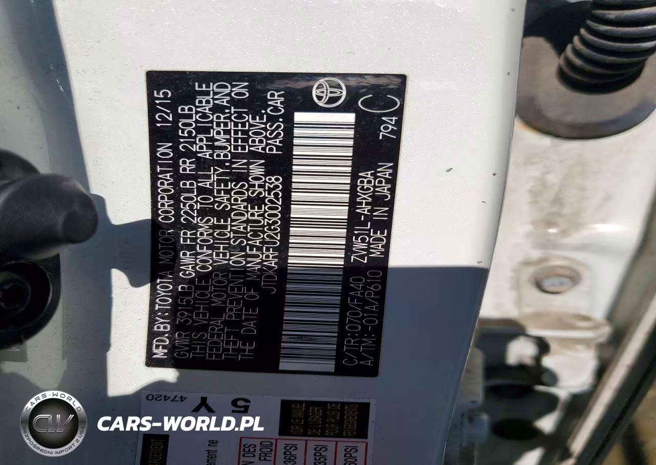 2016 Toyota Prius Three VIN:JTDKARFU2G3002538 - 12