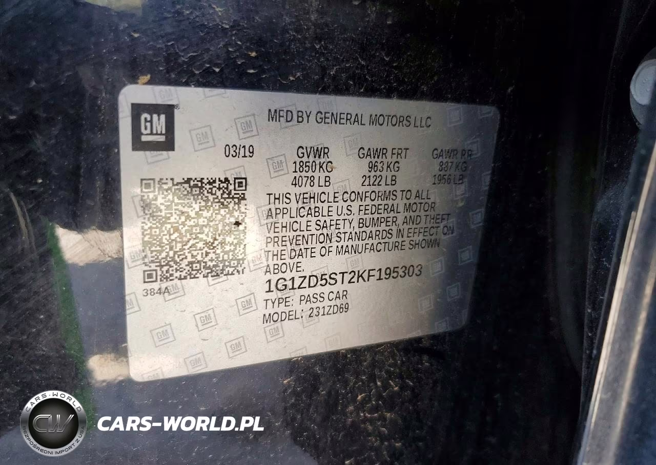 2019 Chevrolet Malibu Lt VIN:1G1ZD5ST2KF195303 - 13
