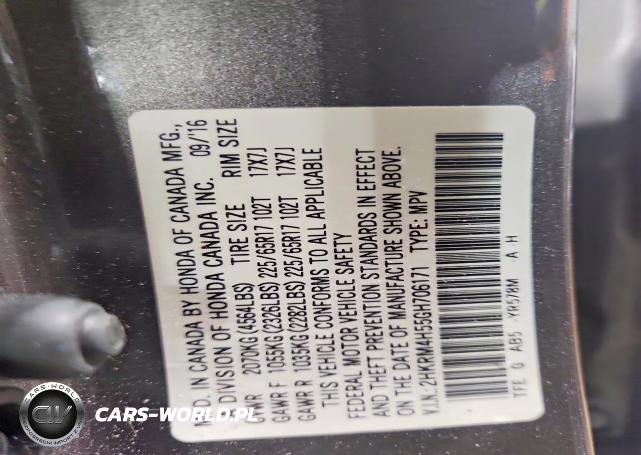 2016 Honda Cr-V Ex VIN:2HKRM4H55GH706171 - 13