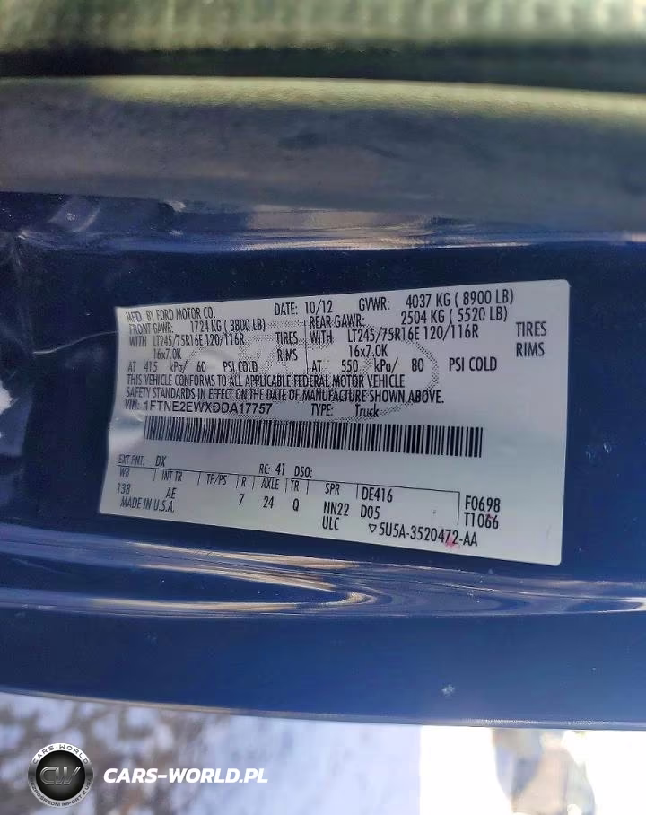 2013 Ford E250 Utility - Service Van VIN:1FTNE2EWXDDA17757 - 12